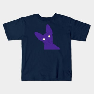 Purple Sphynx Cat Kids T-Shirt